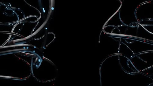 Complex Network of Illuminated Technological Cables