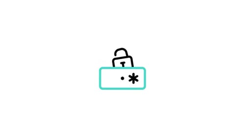 Minimalist Password Unlocked Security Icon Animation