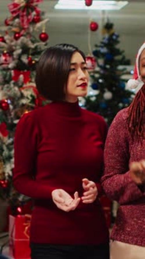 Vertical Video Customer Interested in Xmas Clothing