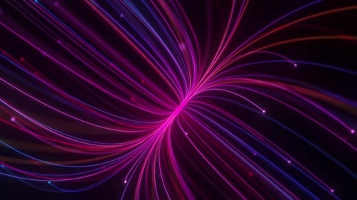 Mehrfarbige Lichtspuren, die in Bewegung strahlen, symbolisieren KI-optimierten Datenfluss und Hochgeschwindigkeits-KI