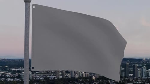 Realistic Waving Flag Logo Reveal Animation