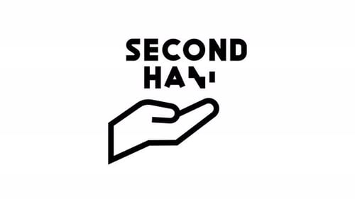 Minimalist Hand Icon Animation with Second Hand Text