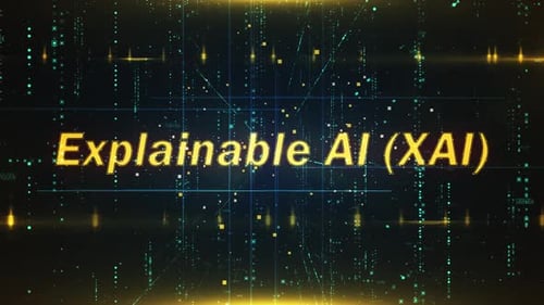 Futuristic Digital Grid Data Network Text Reveal