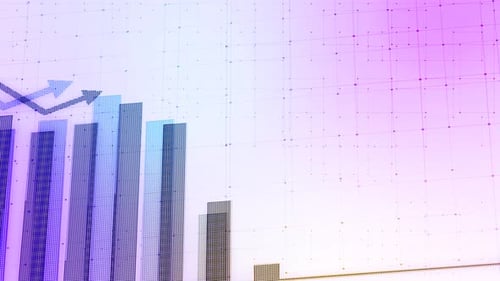 Gradient Colorful Business Graph Chart Animation