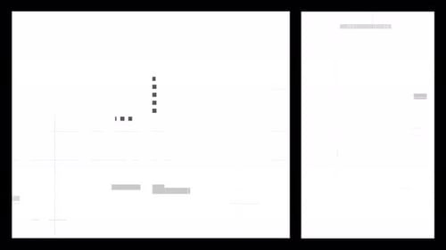 Collage-Kollektion: Glitchscreen-Effekt mit quadratischem und rechteckigem Rahmen in einer Schleife