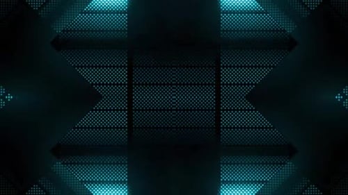 Dynamic blue digital pattern pulses with bright energy and movement