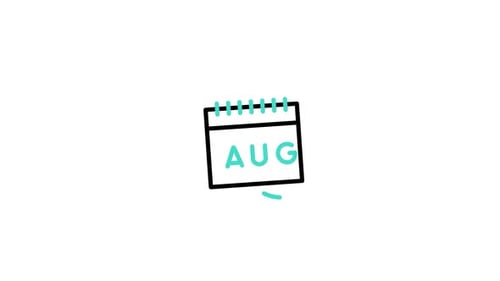 Icono animado de agosto