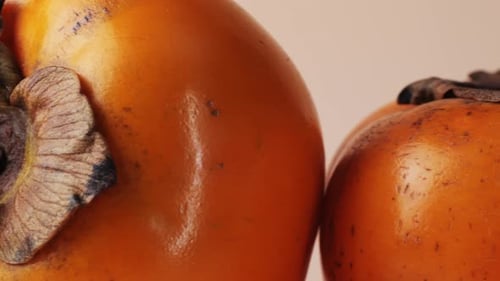Nahaufnahme einer Persimone im Kitchen Macro Fruit