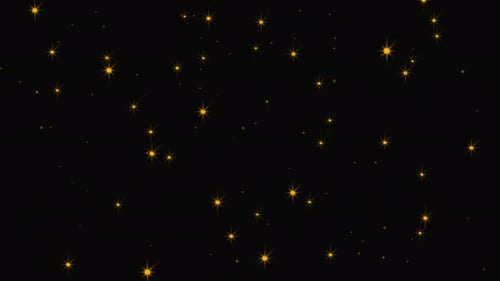 Golden Sparkle Twinkling Stars Overlay for Celebratory Events