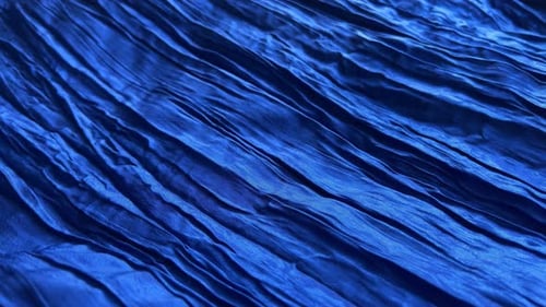 Macro Wrinkled Blue Fabric Background, Slider Shot