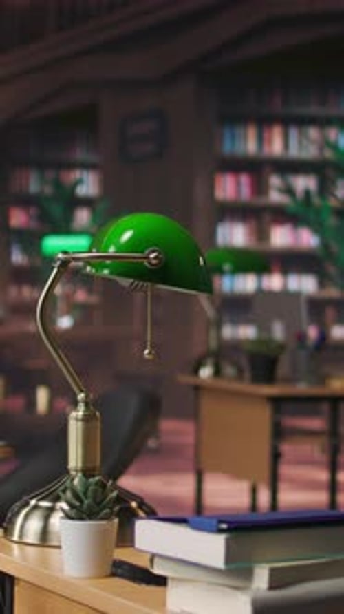 Vertical Video Grand Serene Academic Library Featuring Traditional Architecture for Quiet Study