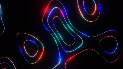 Red To Blue On Black Abstract Neon Glowing Moving Background Vj Loop Animation In 4K