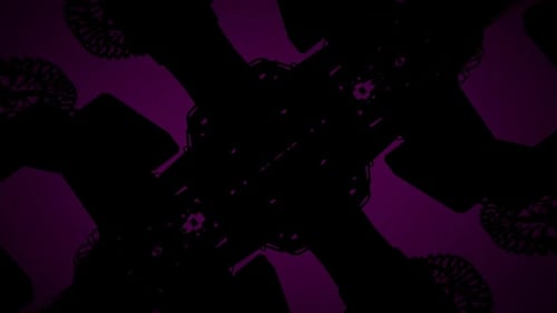 Abstract Glowing Technology Tunnel Loop