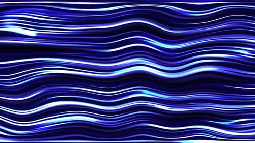 Abstract Glowing Blue Wavy Lines Loop Background Animation