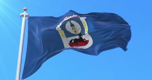 Realistic Waving Flag Animation with Komrat Emblem