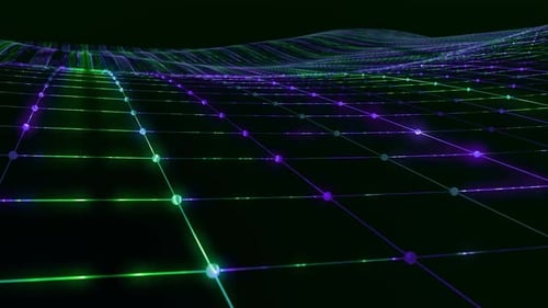 Particles Form Line Abstract Background 4K