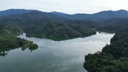 Drone shot natural Semenyih dam