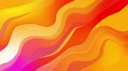 Animación de seda de líneas sin fisuras con fondo colorido abstracto, ondas suaves