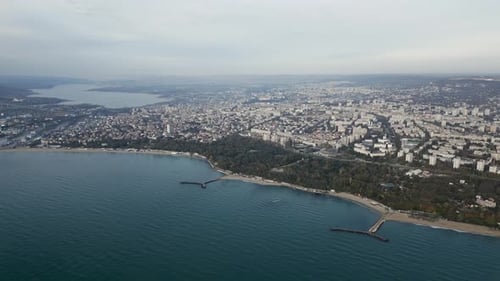 Vista panorámica aérea de Varna, Bulgaria