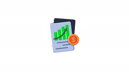 Business Growth Chart Animation Loop