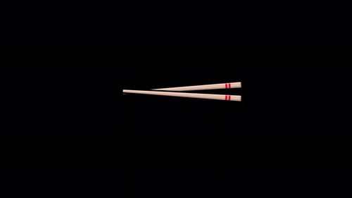 4k Chopstick Animation Video - Transparent