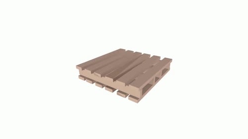 Palet de madera para almacenamiento y transporte