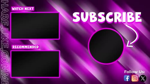 YouTube End Screen_Purple Theme