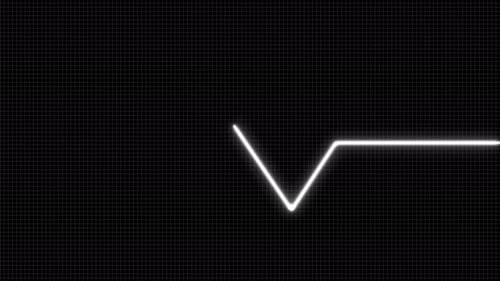 Glowing Heartbeat ECG Line Animation