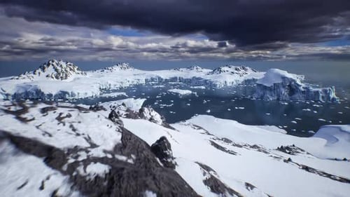 Flight Over Ice Mountain