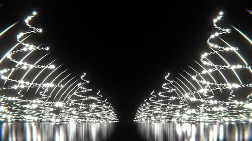 Fond d'allée de Noël noir et blanc Vj Loop en 4K