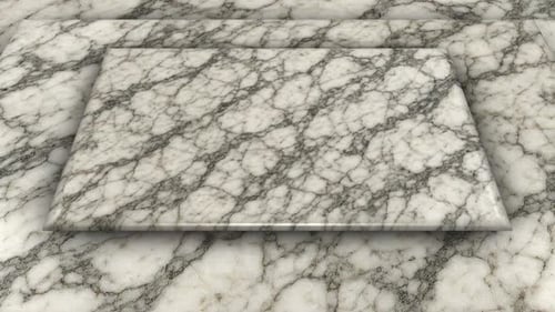 Arabescato Marmorfliesen, rotierender, geschlungener Hintergrund, eleganter weißer grauer Stein, abstraktes, einzigartiges Design