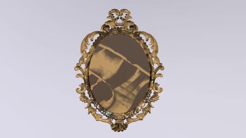 Vintage Painting 3d object rotating loop