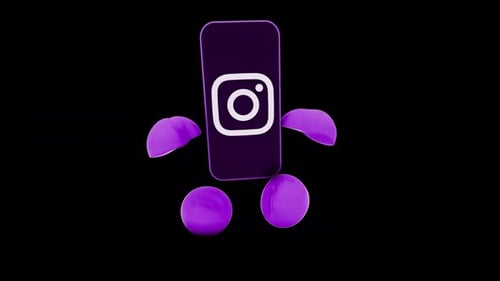 Phone Character Running In Loop Instagram