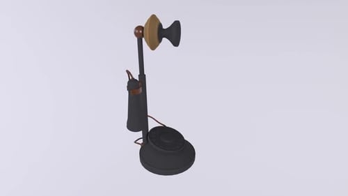Old Telephone 3d object rotating loop