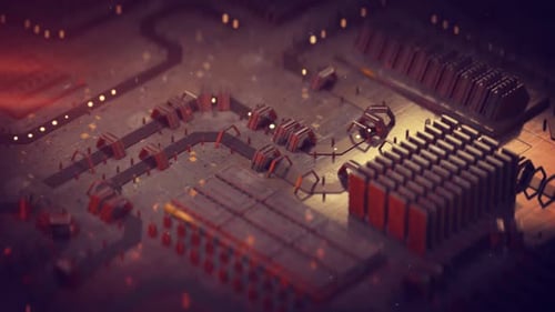 Metallische technische Platte. Abstraktes Technologiedesign. Nahtlose Schleife