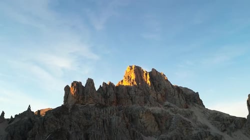 Aerial video over Dolomiten Rocca Pietore Province of Belluno Italy