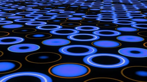 Abstract Background with Blue Circles The Bright Light Futuristic Background Motion Graphic Rings