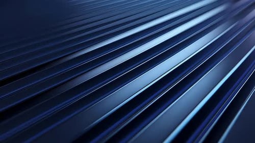 Abstract dark blue metallic stripes. Perspective lines create a dynamic effect
