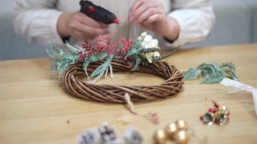 Creative Holiday Wreath Made at Home