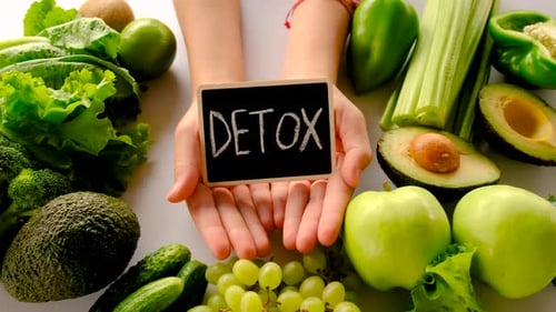 Green Foods for Detox Selective Focus