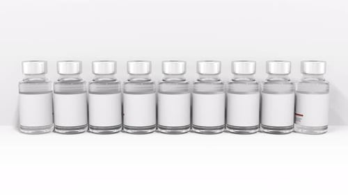 Medical Vials Reveal Gonorrhea Diagnosis Text Animation