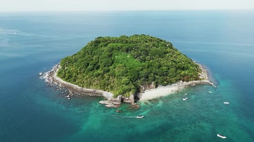 Coral Island And Beautiful Beach In Guayabitos, Nayarit, Mexico