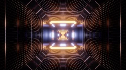 Boucle du tunnel spatial Scifi en 4k et 60 images par seconde (vjloop)