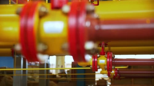 Different Pipeline Elements at Gas Compression Station