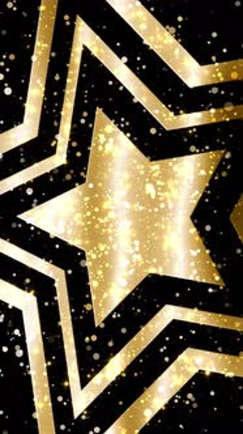 Elegant Gold Star Particle Reveal Transition