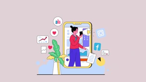 Flat Design Animation for Social Media Marketing and Promotion