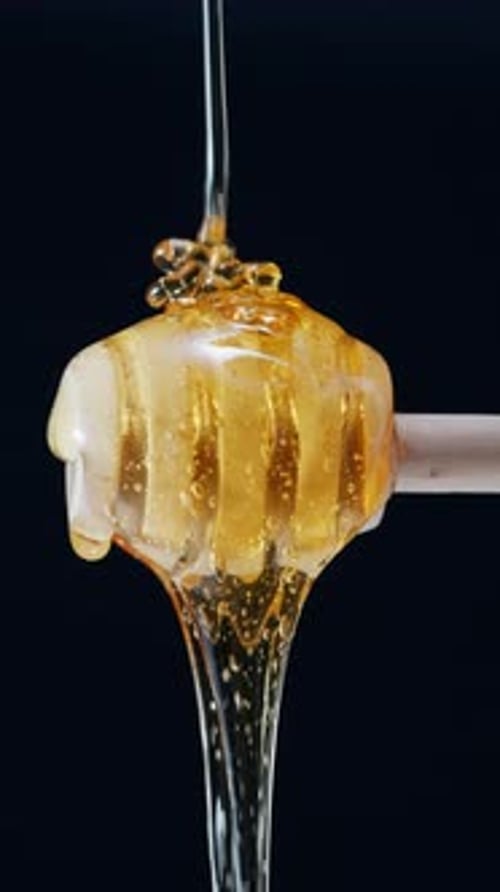 Liquid Honey And Honey Dipper