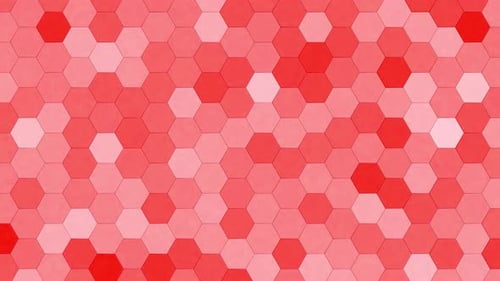 Seamless Red Hexagon Grid Pulsing Geometric Background Loop Animation