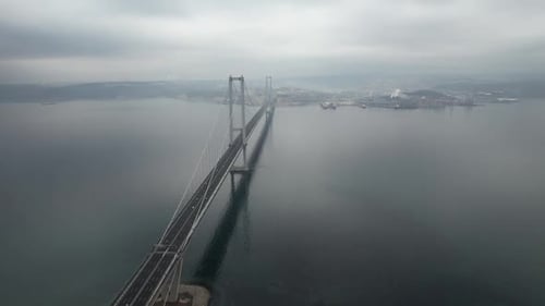 Hängebrücke aus der Luft