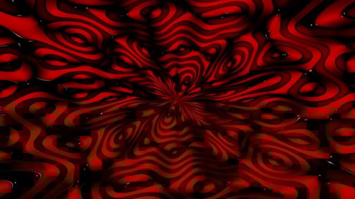 Dynamic Fluid Red and Black Abstract Pattern Loop